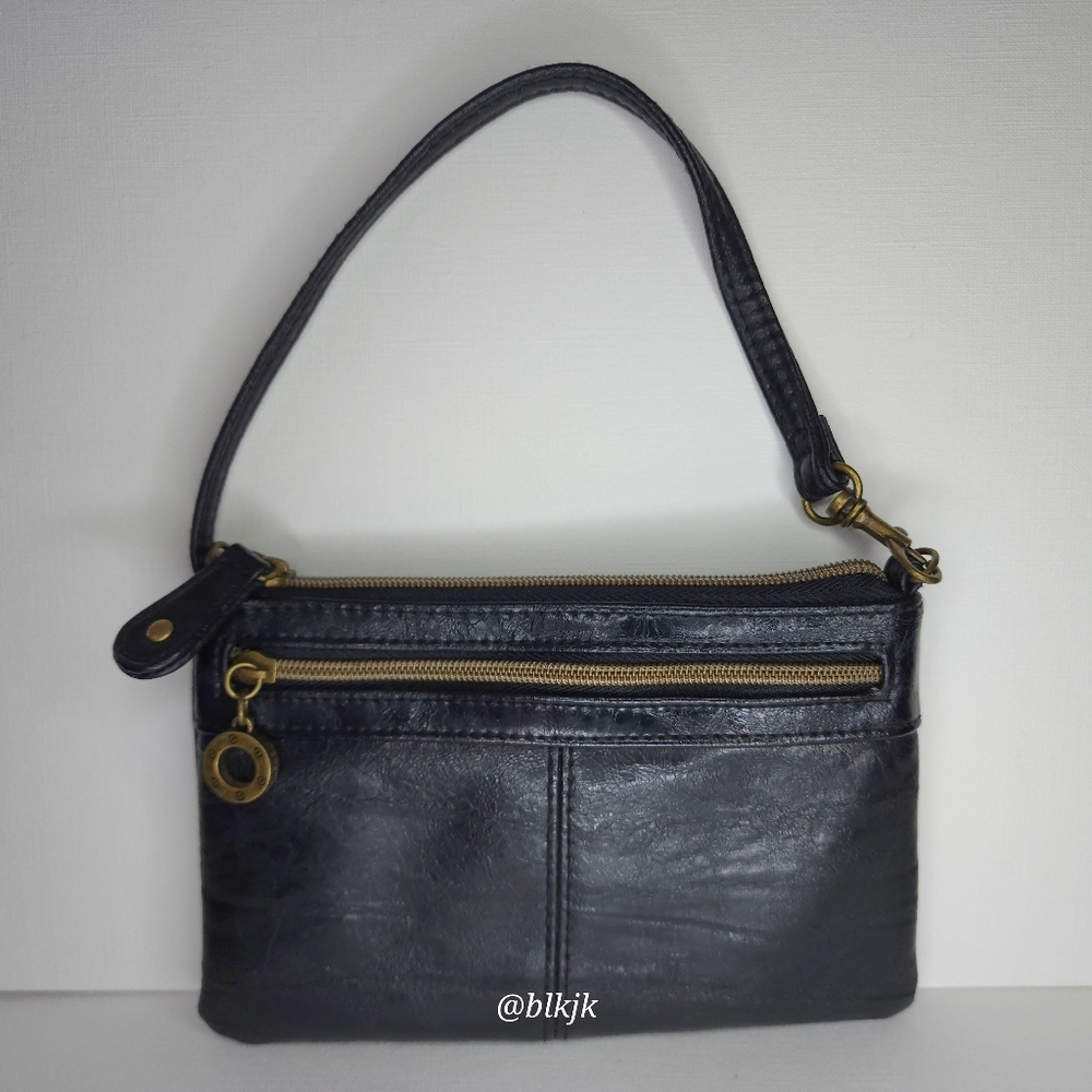 Style & Co Clutch Wristlet Vegan Leather *Black*